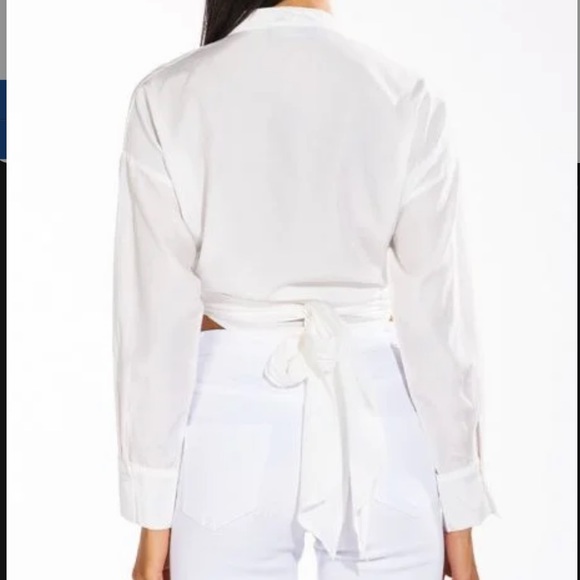 Akira “Material Girl” white multi way wear top Small - Picture 7 of 13